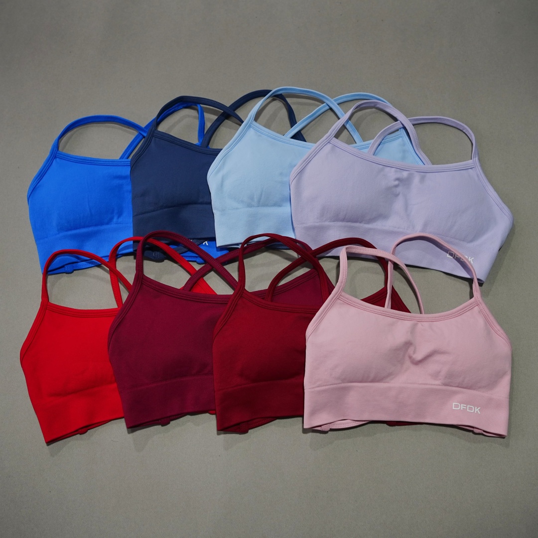 Push Up Bra Padded - Бесшовный спортивный бюстгальтер DFDK с ребристой