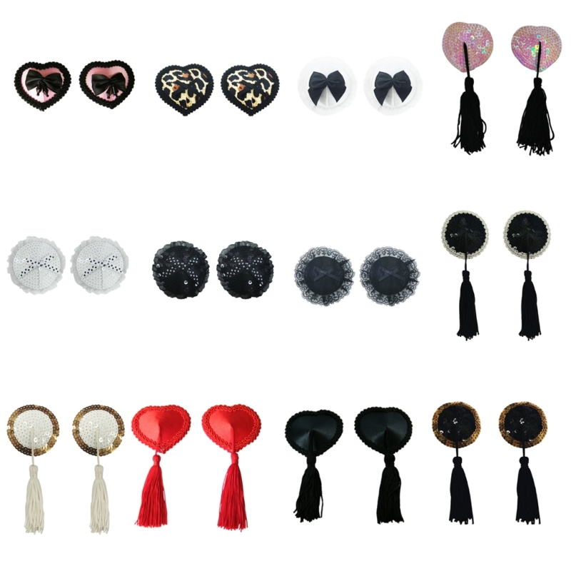 Женщины Блестки Кисточки Пирож – обзор и цена Nipple Cover Pasties
